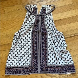 Joie Boho Inspired Patterned Silk Shell